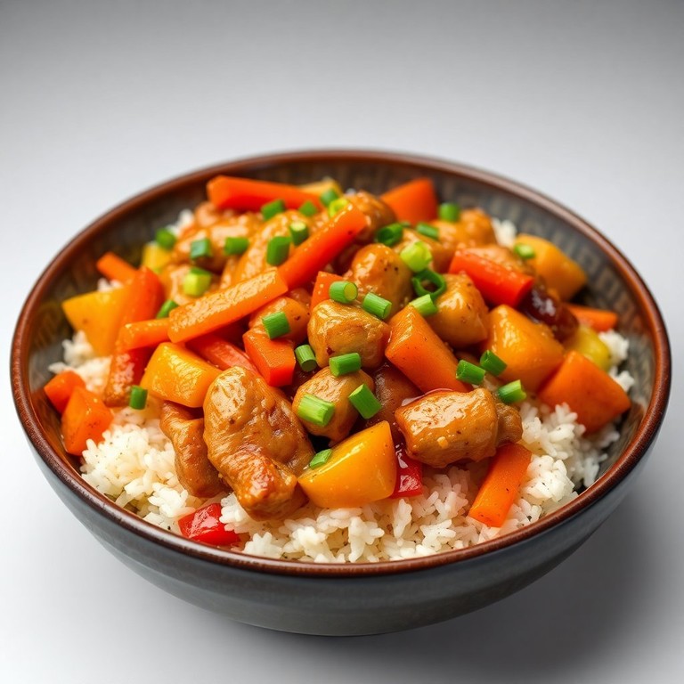 Riz Sauté au Poulet et Sauce Soja