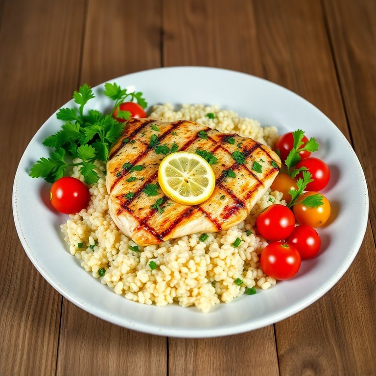 Frango Grelhado com Ervas, Limão e Quinoa
