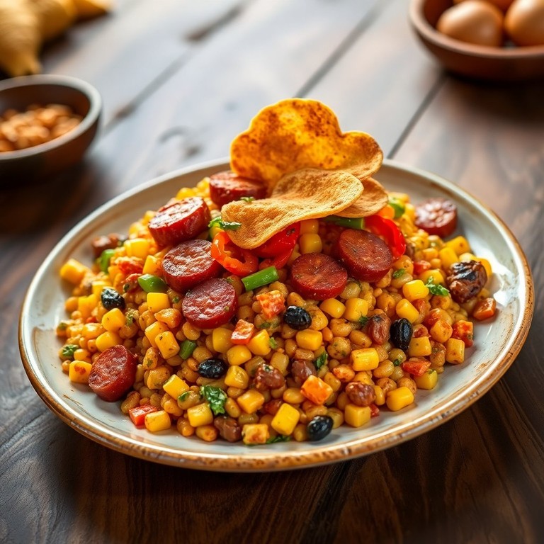 Migas de Pan Tradicionales con Chorizo