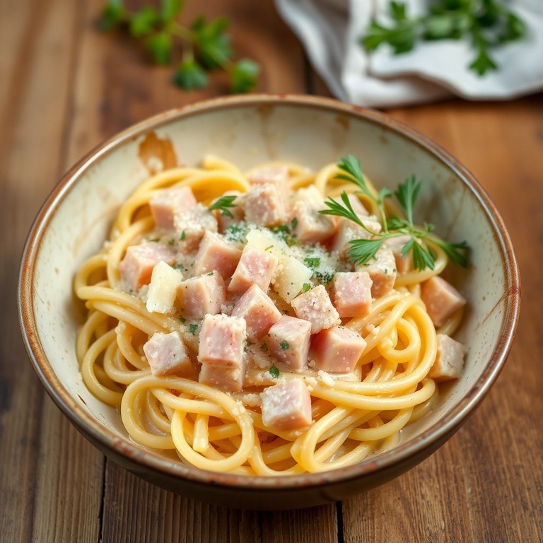 Coquillettes Crémeuses au Jambon et Emmental
