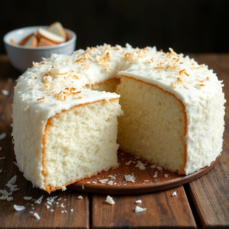 Bolo de Coco com Leite de Coco Cremoso