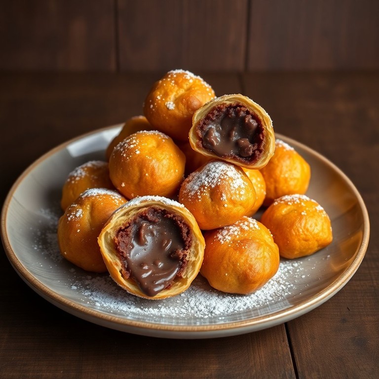 Chocolate Puff Balls with a Wheat Surprise