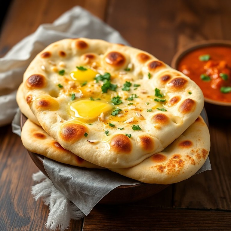 Garlic Naan with a Buttery Twist