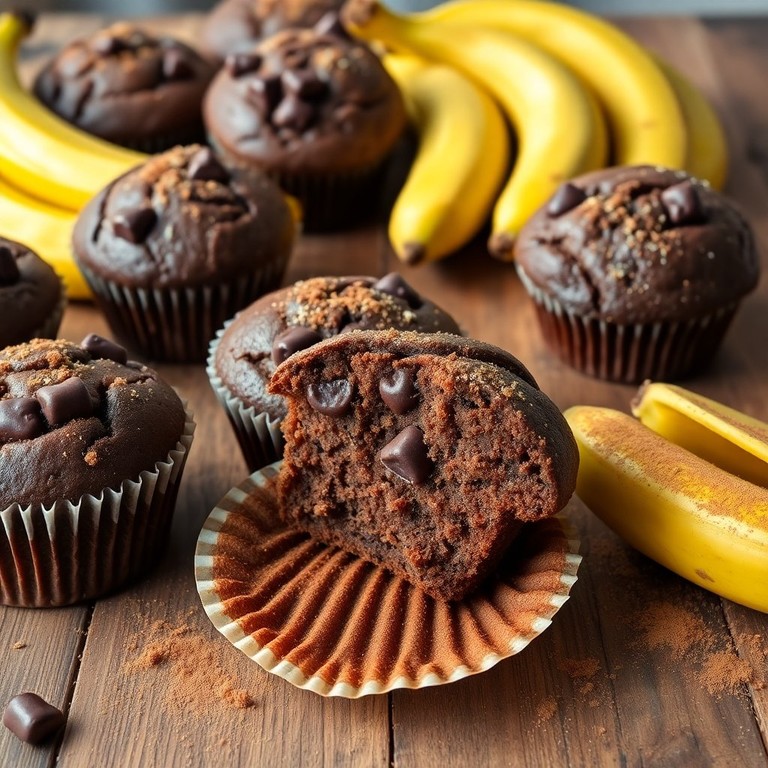 Schokoladen-Bananen-Muffins mit Zimt