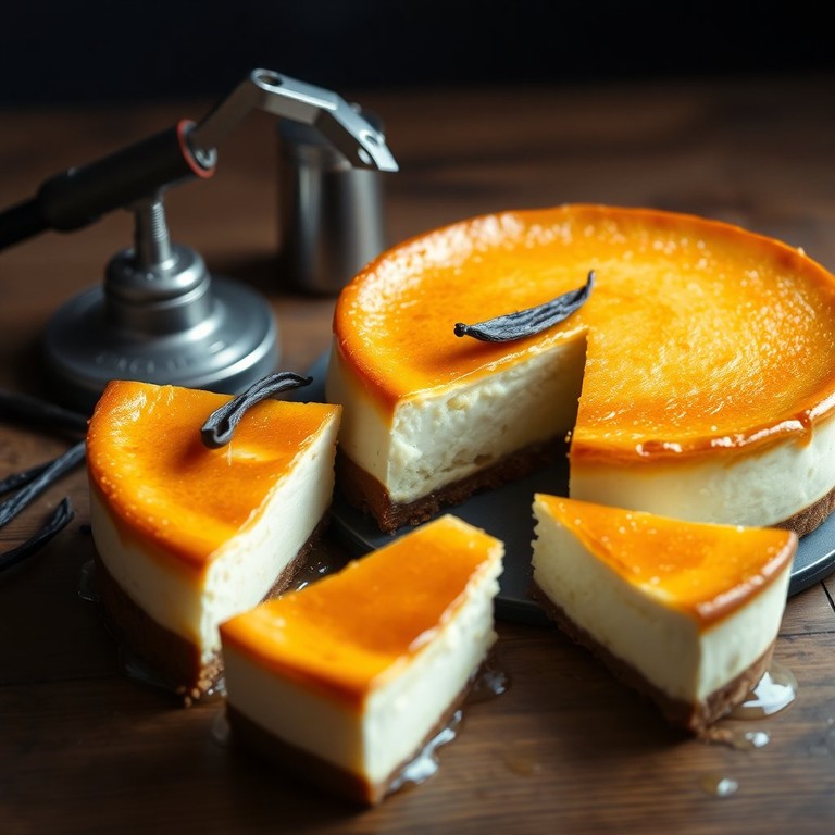 Cheesecake Crème Brûlée à la Vanille Bourbon au Thermomix