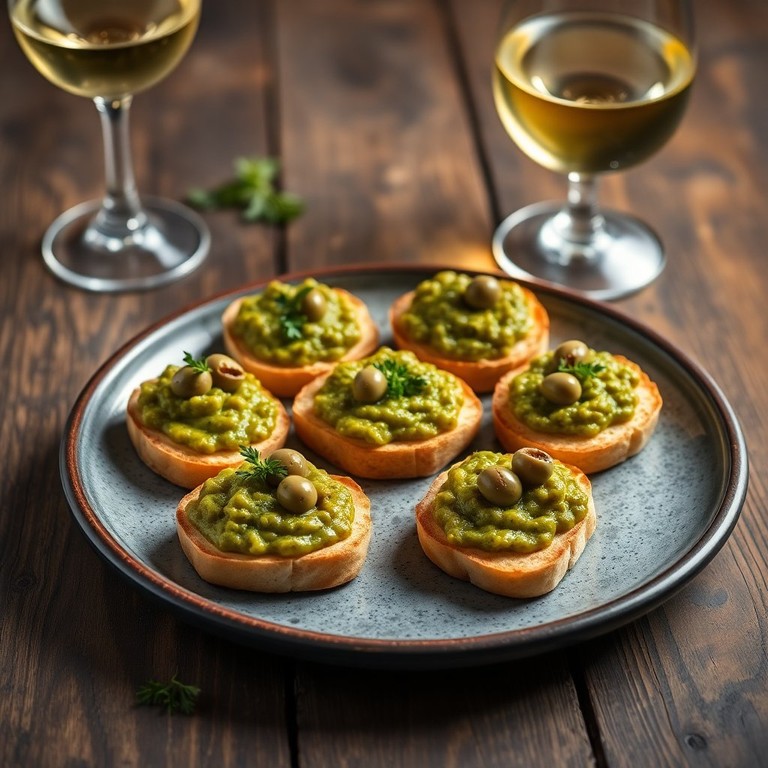 Tartines Croustillantes à la Tapenade d'Olive Verte