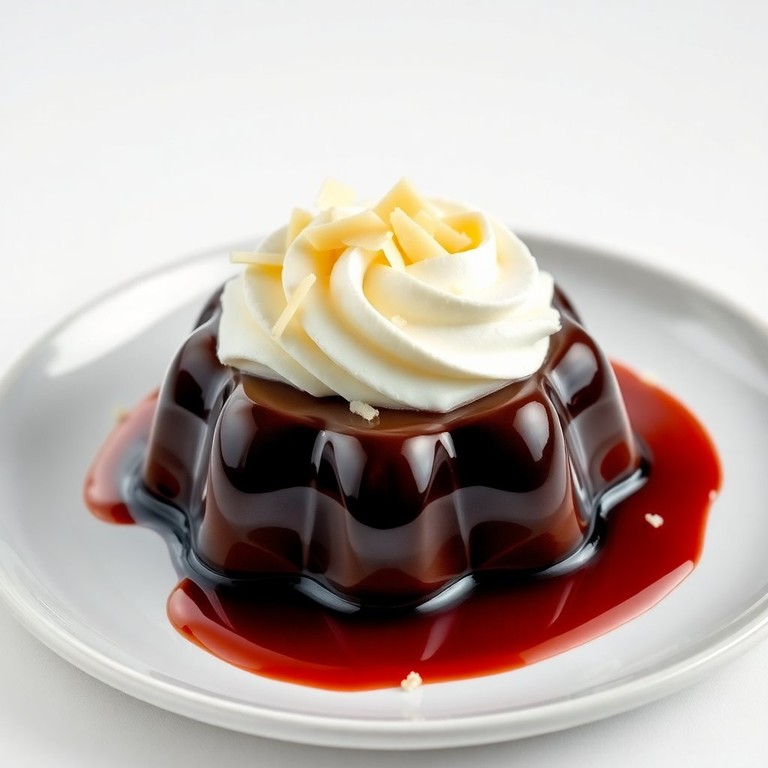 Gelatina de Chocolate com Natas Doces