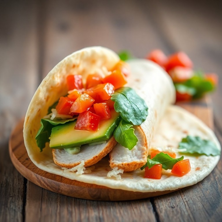 Köstliche Hähnchen-Wraps mit Avocado und Salsa