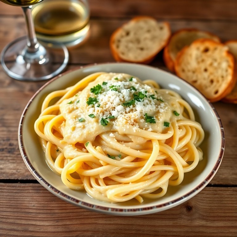 Creamy Alfredo Pasta with Garlic and Parmesan