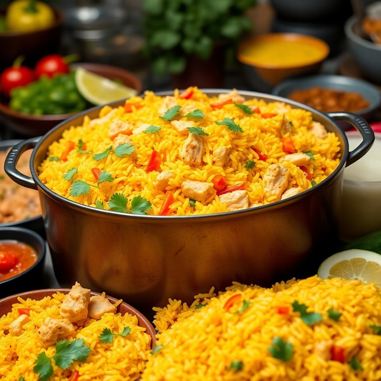 Arroz con Pollo Tradicional para 150 Personas