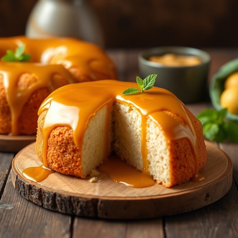 Bolo de Açúcar com Cobertura de Caramelo