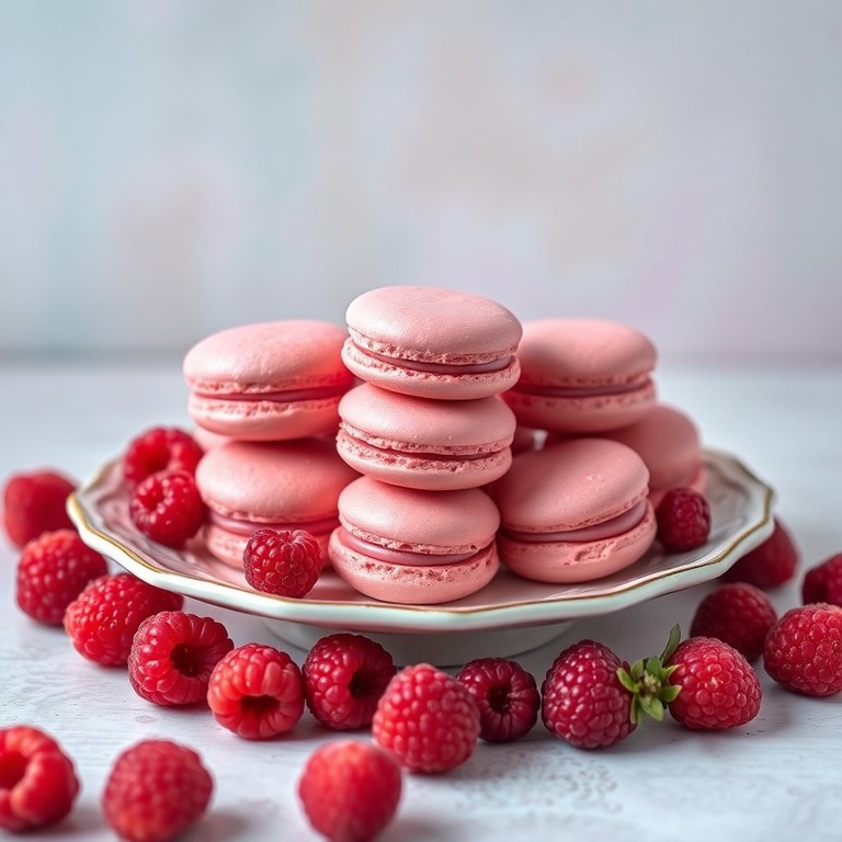 Macarons Gourmets aux Amandes et Ganache Framboise