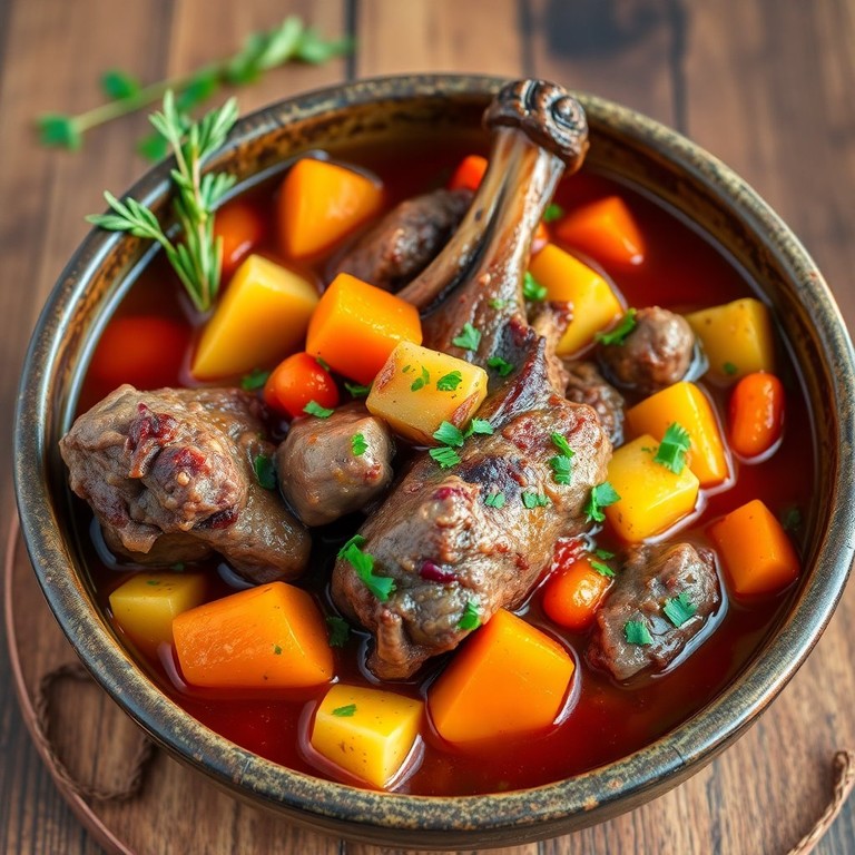 Cabeza de Cordero Guisada con Verduras