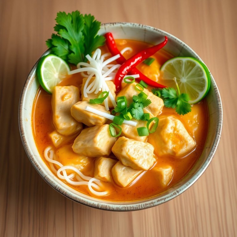 Spicy Butter Chicken Laksa Noodle Bowl