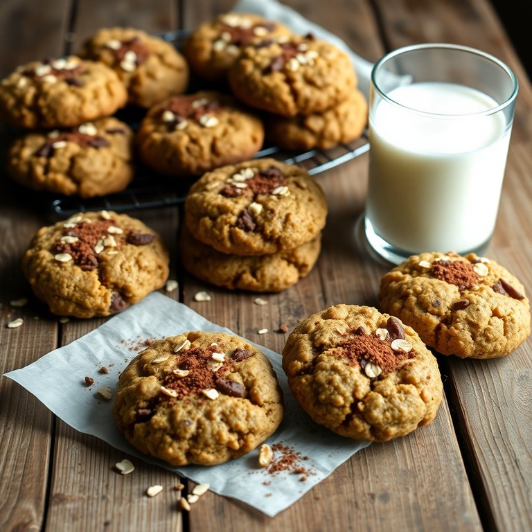 Cookies de Aveia e Cacau Crocantes
