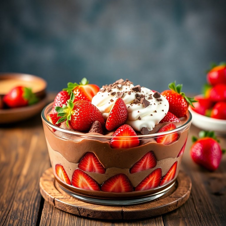 Pavê de Morango com Leite Condensado e Chocolate