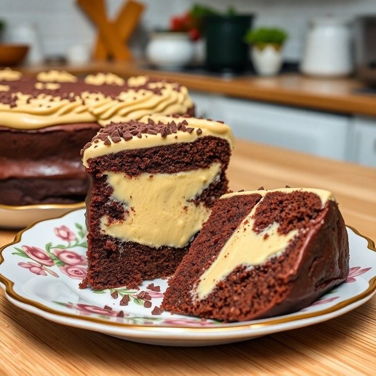 Bolo de Chocolate Cremoso com Recheio de Leite Condensado