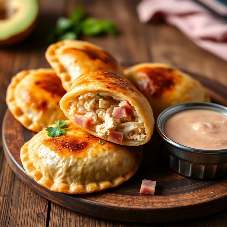 Empanada de Frango com Queijo e Presunto