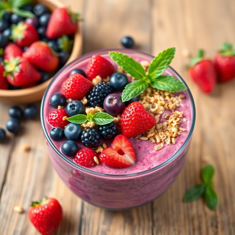 Vibrant Mixed Berry Yogurt Smoothie Bowl