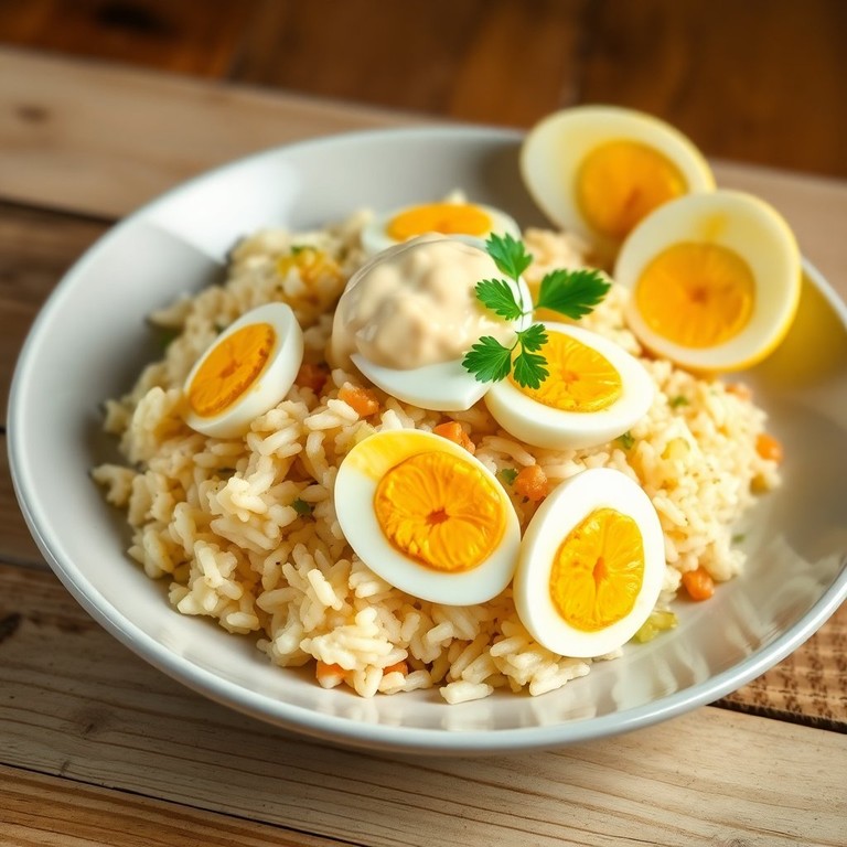 Arroz de Repolho com Ovo e Maionese Delicioso
