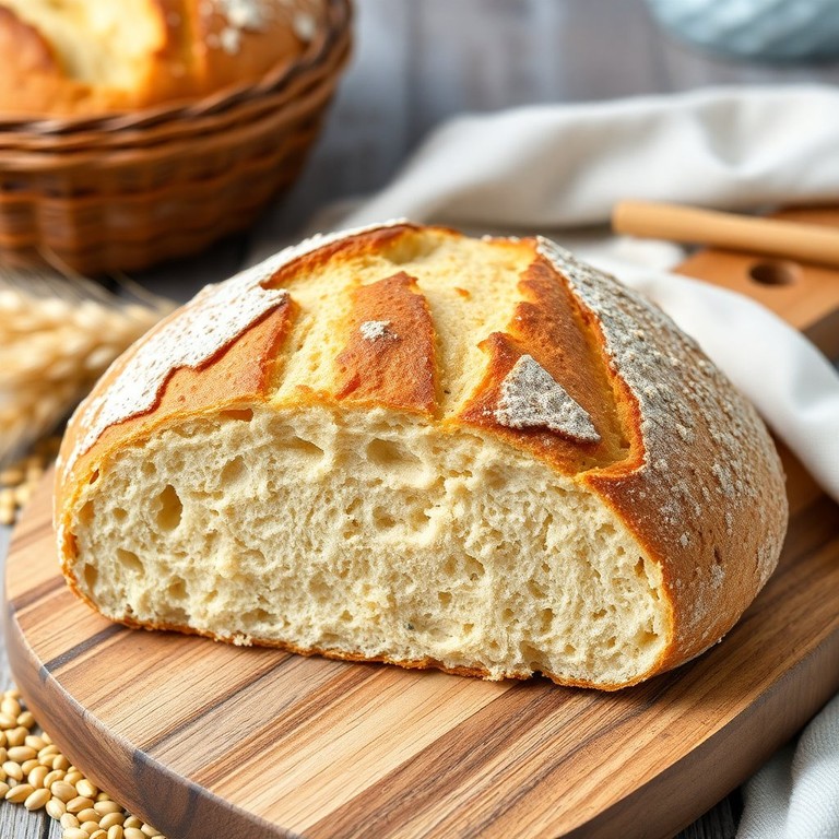 Pão de Fermento Natural com Crosta Dourada