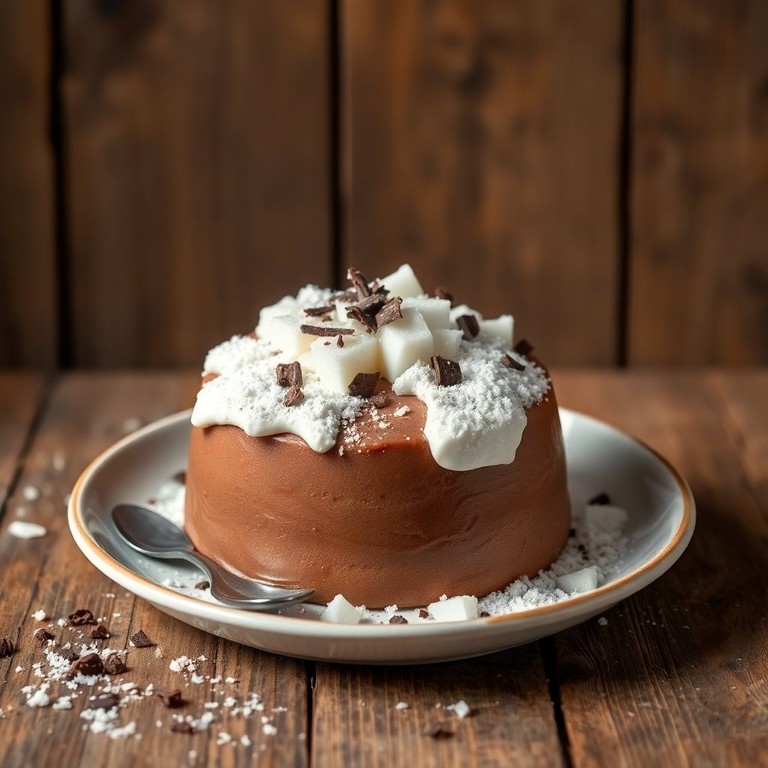 Pudim de Chocolate com Leite em Pó e Coco