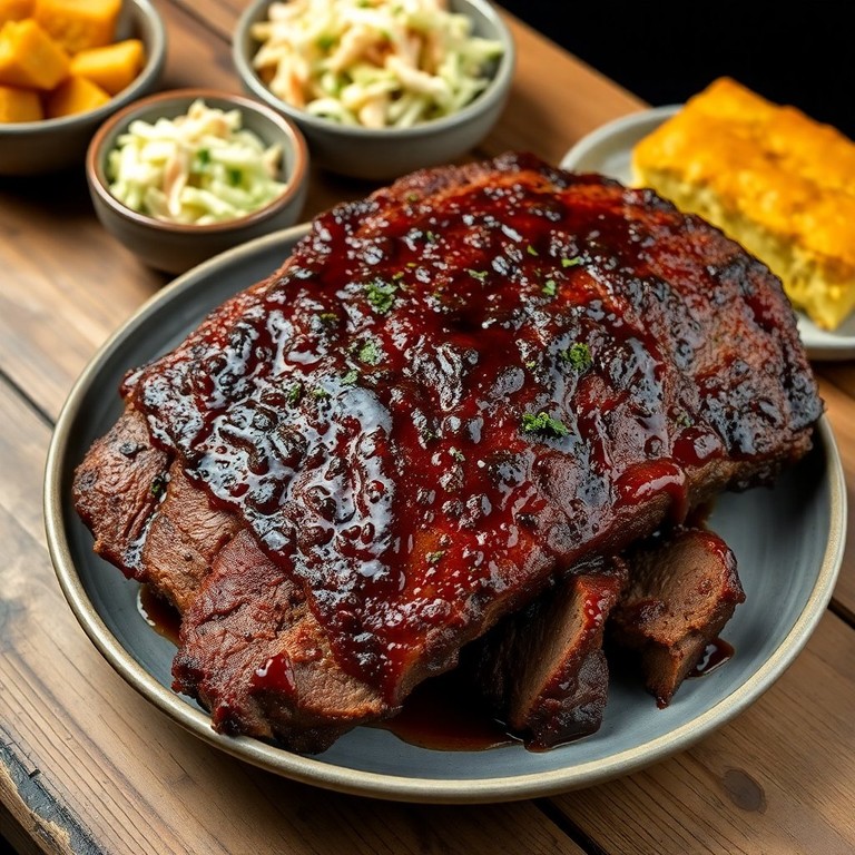 Slow-Cooked Beef Brisket with Smoky BBQ Glaze