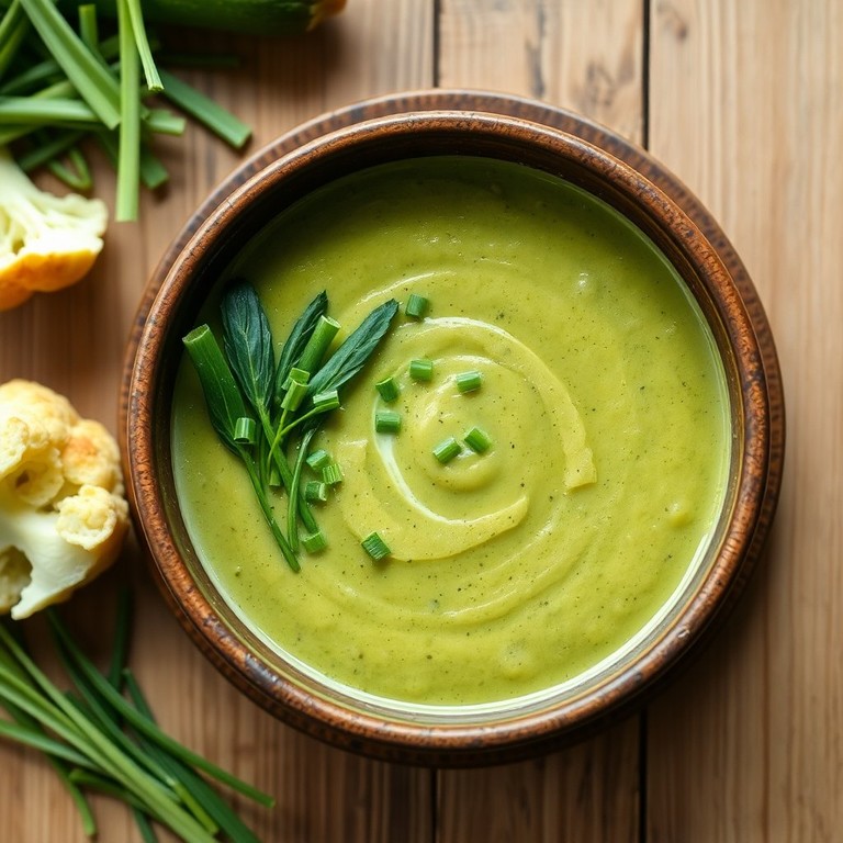 Soupe Veloutée de Courgettes et Choux-Fleur