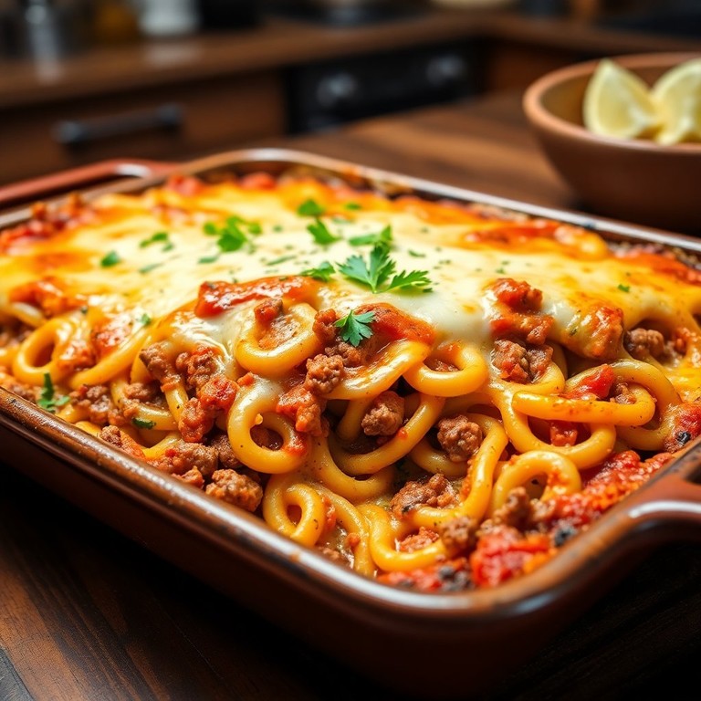 Savory Ground Beef and Zucchini Pasta Bake