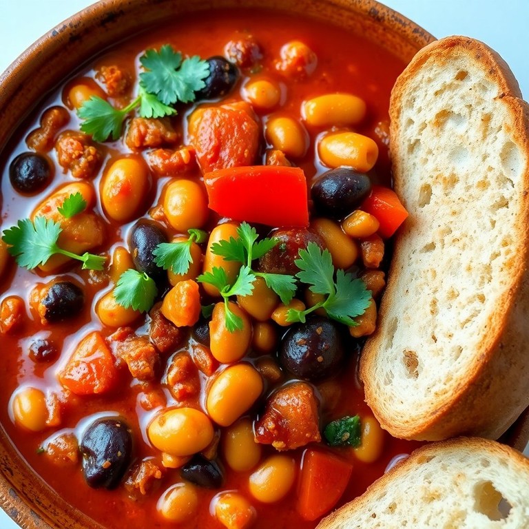 Herzhafter Chili con Carne mit Bohnen und Paprika