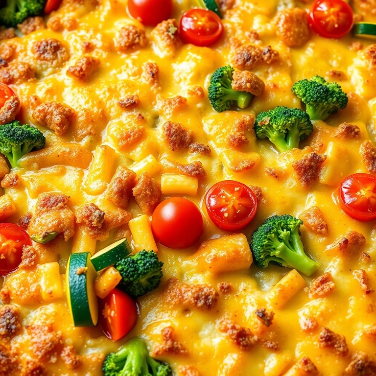 Bunter Gemüseauflauf mit Käsekruste