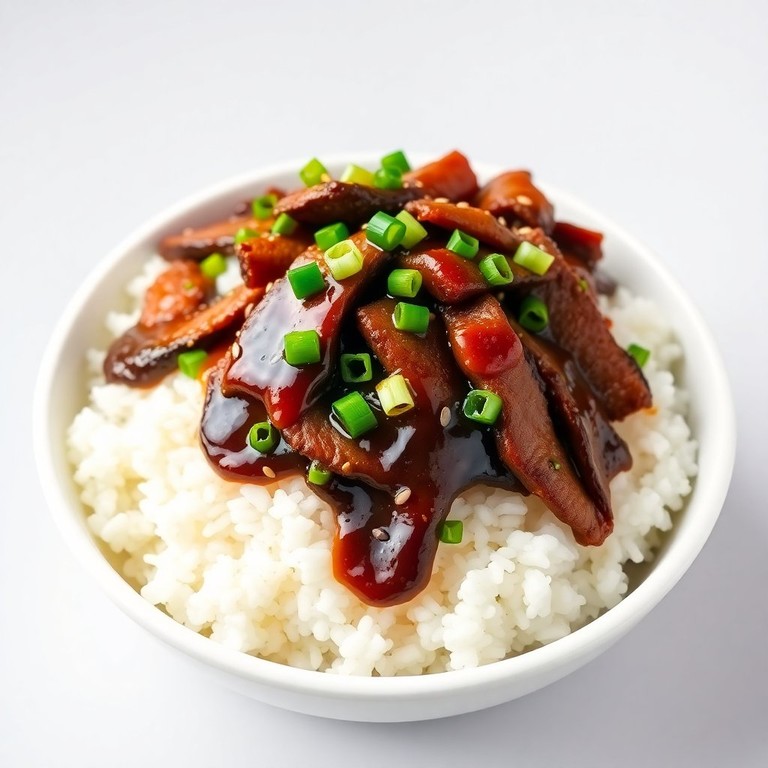 Jasmine Rice Bowl with Sweet and Spicy Steak