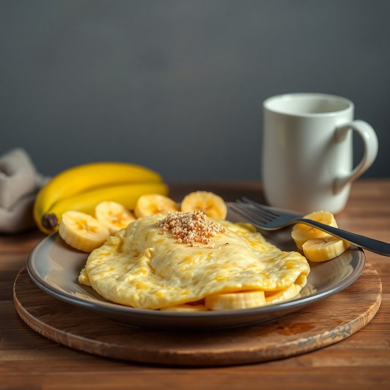 Omelete de Banana com Leite