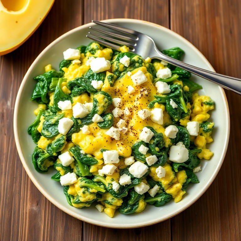 Savory Spinach and Feta Egg Scramble for Digestive Wellness