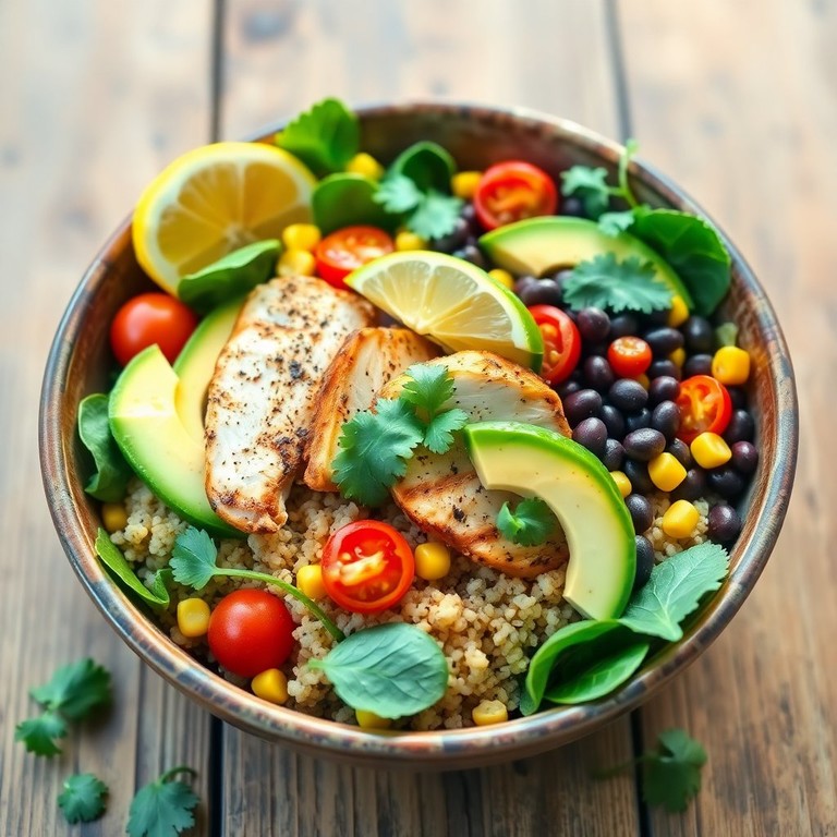 Tazón Energético de Quinoa y Pollo a la Parrilla