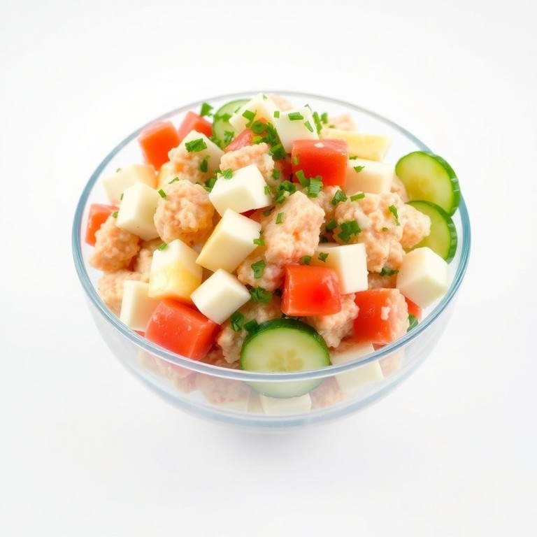 Салат с крабовыми палочками и сыром