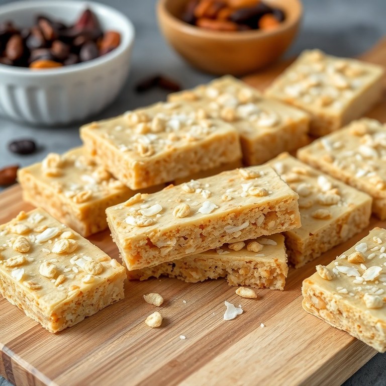 Vanilla Bean Protein Bars with Rice Crisps
