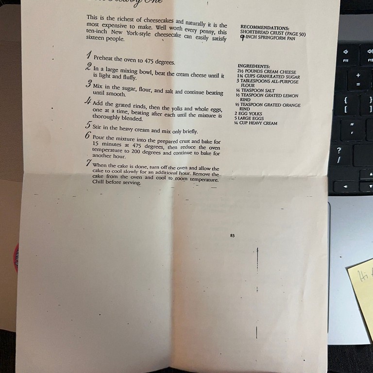 The Heavy One Cheesecake