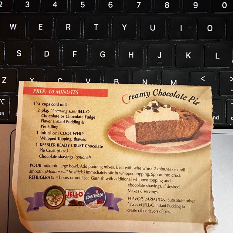 Creamy Chocolate Pie