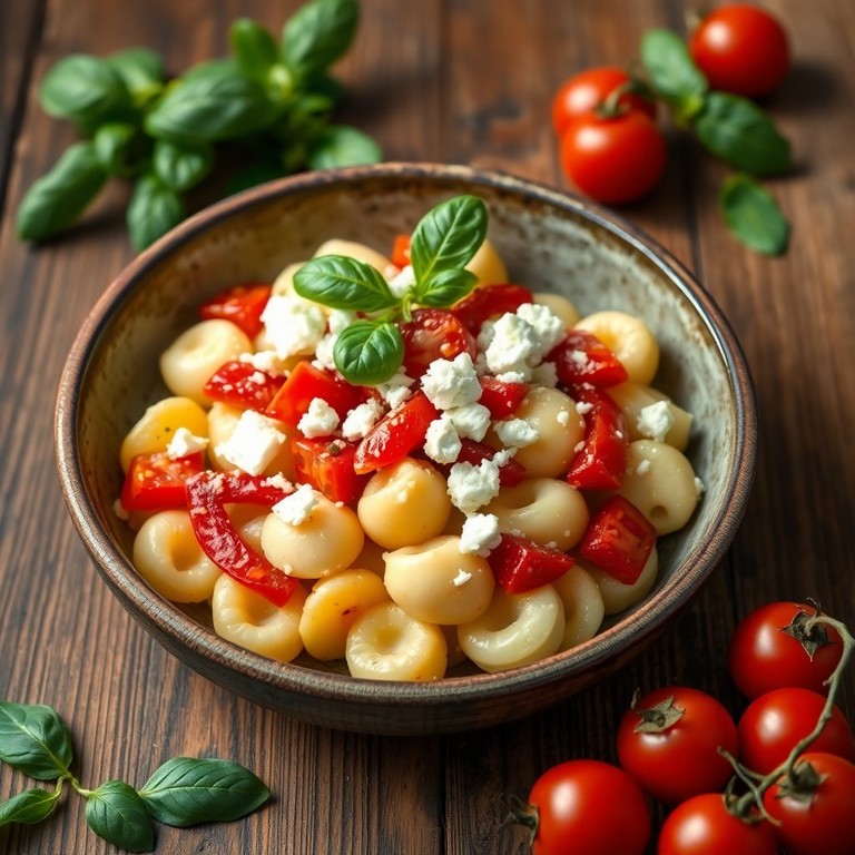 Gnocchis de Pommes de Terre au Feta et Poivrons Rôtis