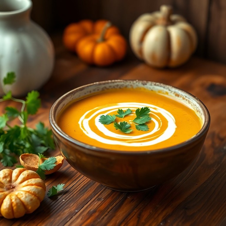 Beruhigende Kürbis-Ingwer-Suppe mit Kokosmilch