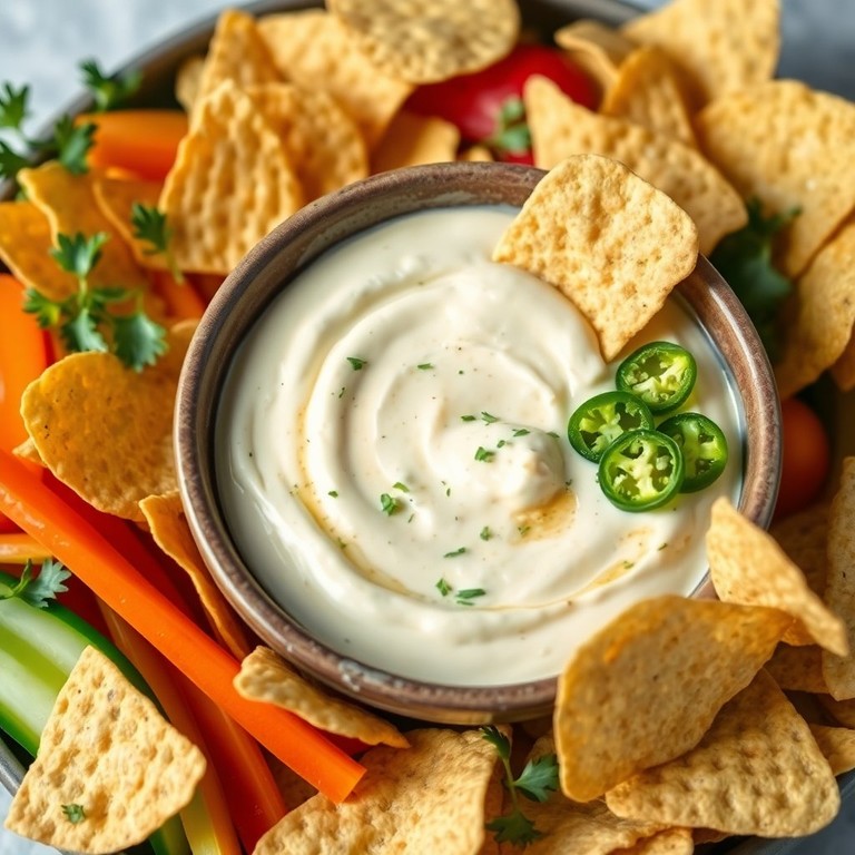 Dip de Queso Cothage y Jalapeños