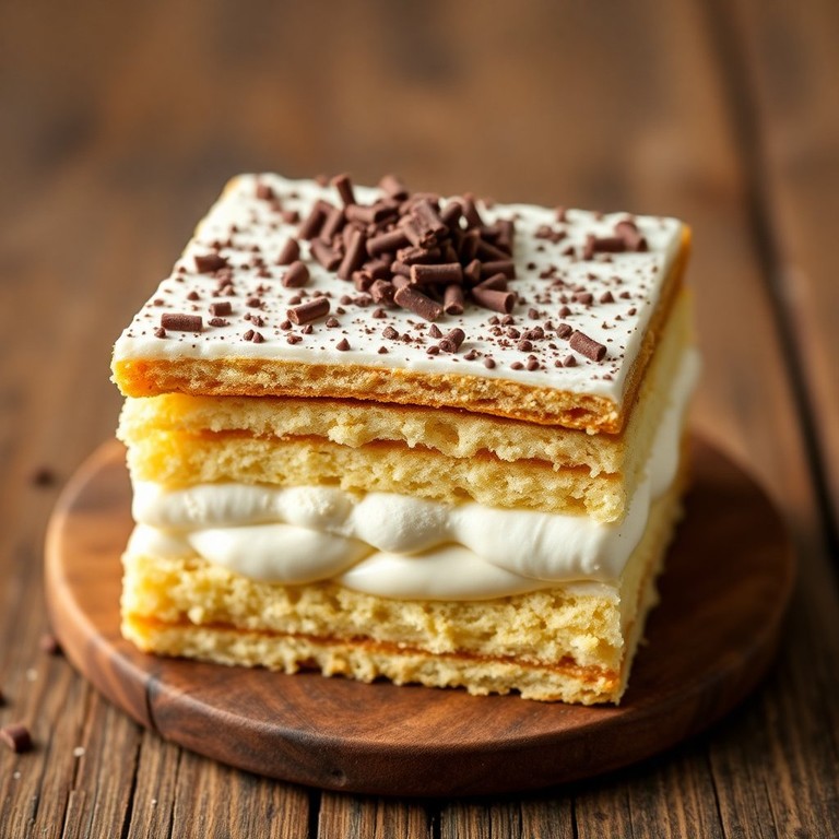 Torta de Bolacha com Recheio de Leite em Pó