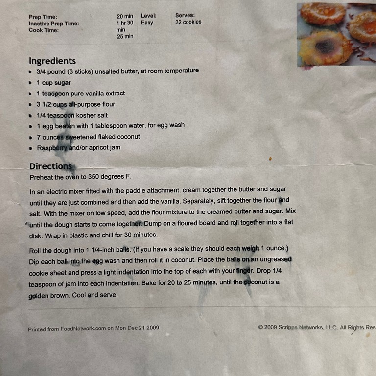 Jam Thumbprint Cookies