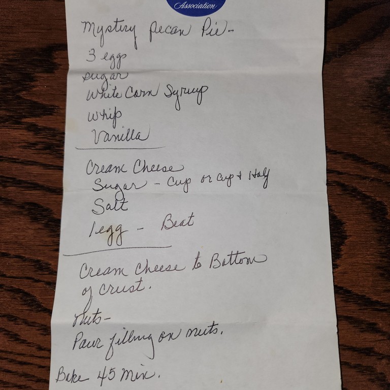 Mystery Pecan Pie