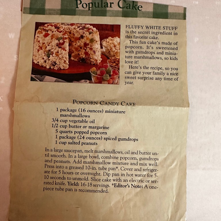 Popcorn Candy Cake