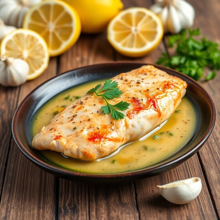 Hähnchenbrust in Zitronen-Knoblauch-Sauce