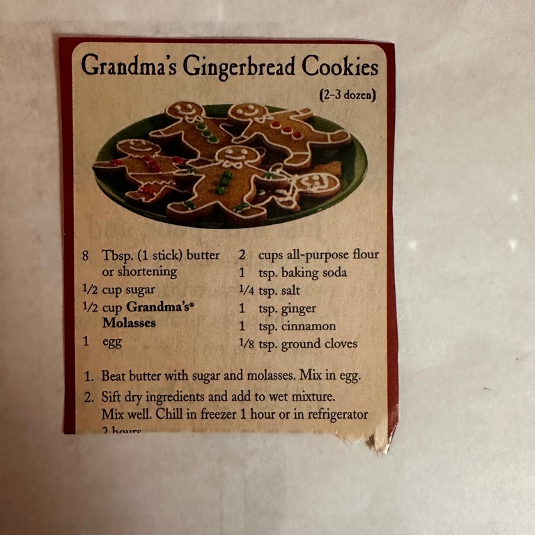 Grandma's Gingerbread Cookies
