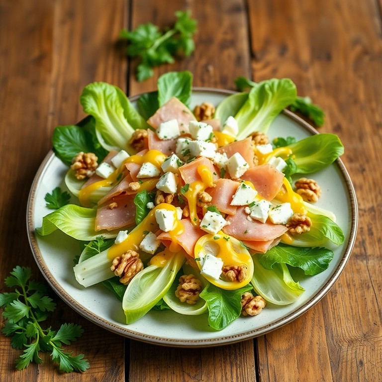 Salade d'Endives au Jambon et Vinaigrette Miel-Moutarde