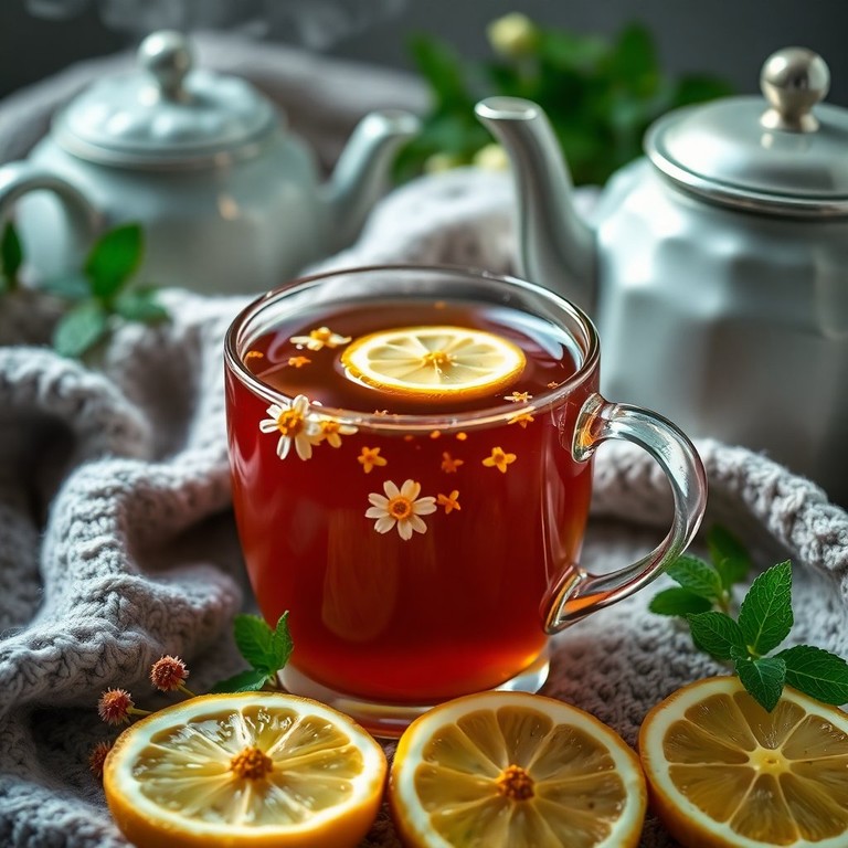 Soothing Herbal Honey Tea for Cough Relief